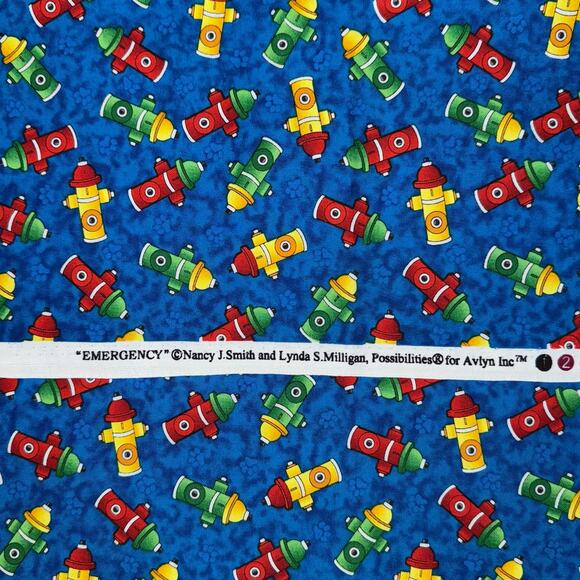 Emergency - Possibilities for Avlyn, Inc - 3/4 Yard - Fire Hydrant Cotton Fabric - Picture 9 of 10